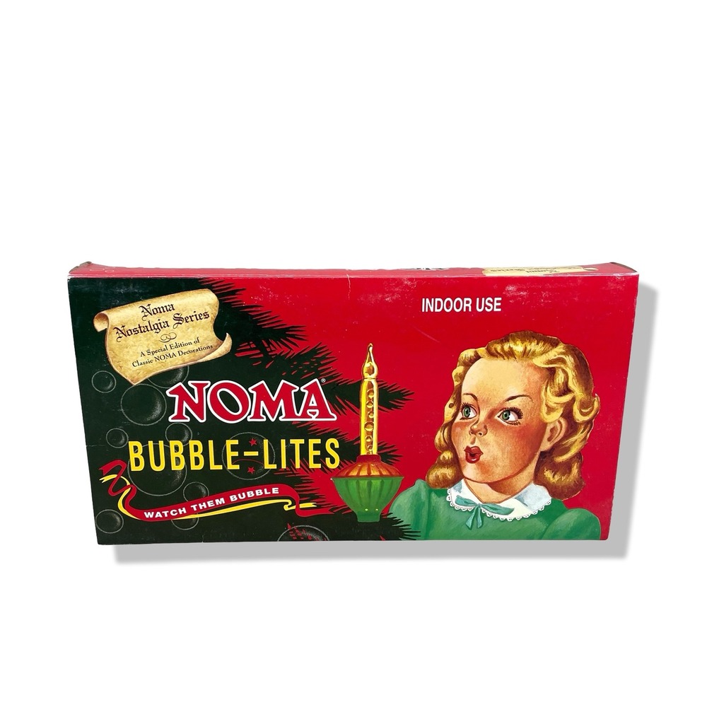 NOMA Bubble-Lites Christmas Decor Clear Vintage Nostalgic Aesthetic Holiday New